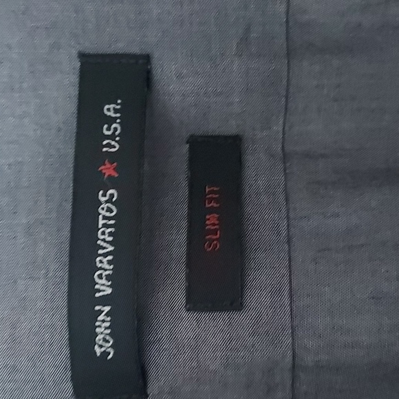 NWOT John Varvatos Button Down Shirt Gray Size 16.5 - Picture 3 of 6